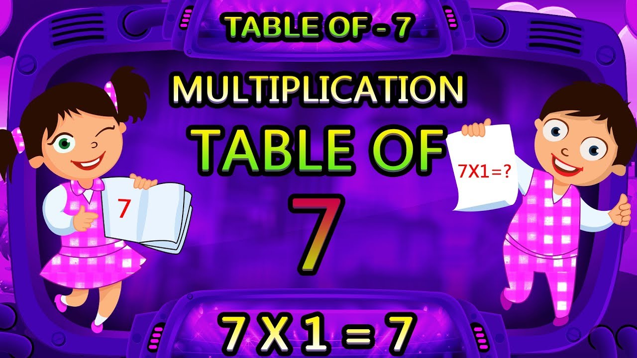 KidstvTamil's tweet card. Learn Multiplication Table Of Seven 7 x 1 = 7 | 7 Times Tables | Fun...