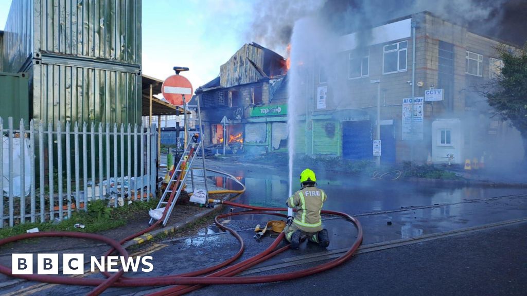TheLondonPages's tweet card. A fire at a warehouse in west London is under control but cordons remain in place.