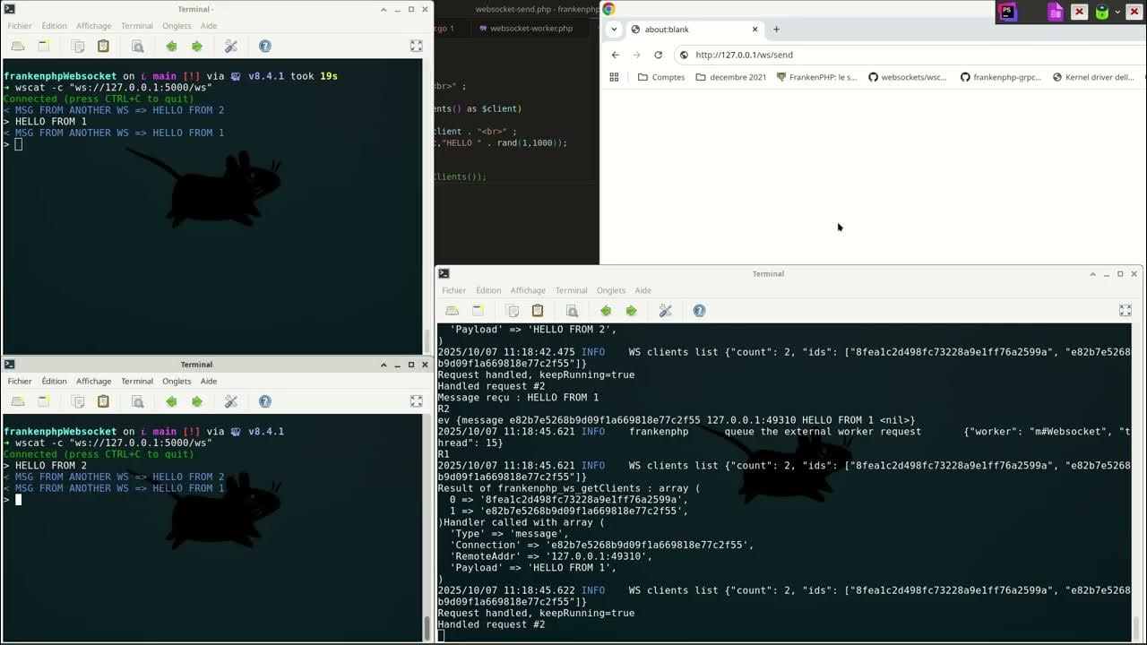 TeamSplog's tweet card. websocket demo frankenphp