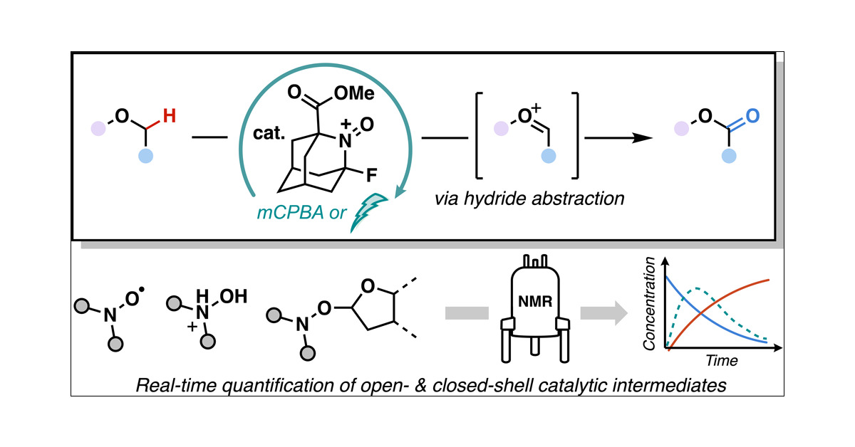 SongLinLab's tweet card. Hydride abstraction represents a promising yet underexplored approach in the functionalization of C–H bonds. In this work, we report the oxidation of α-C–H bonds of ethers via oxoammonium catalysis...