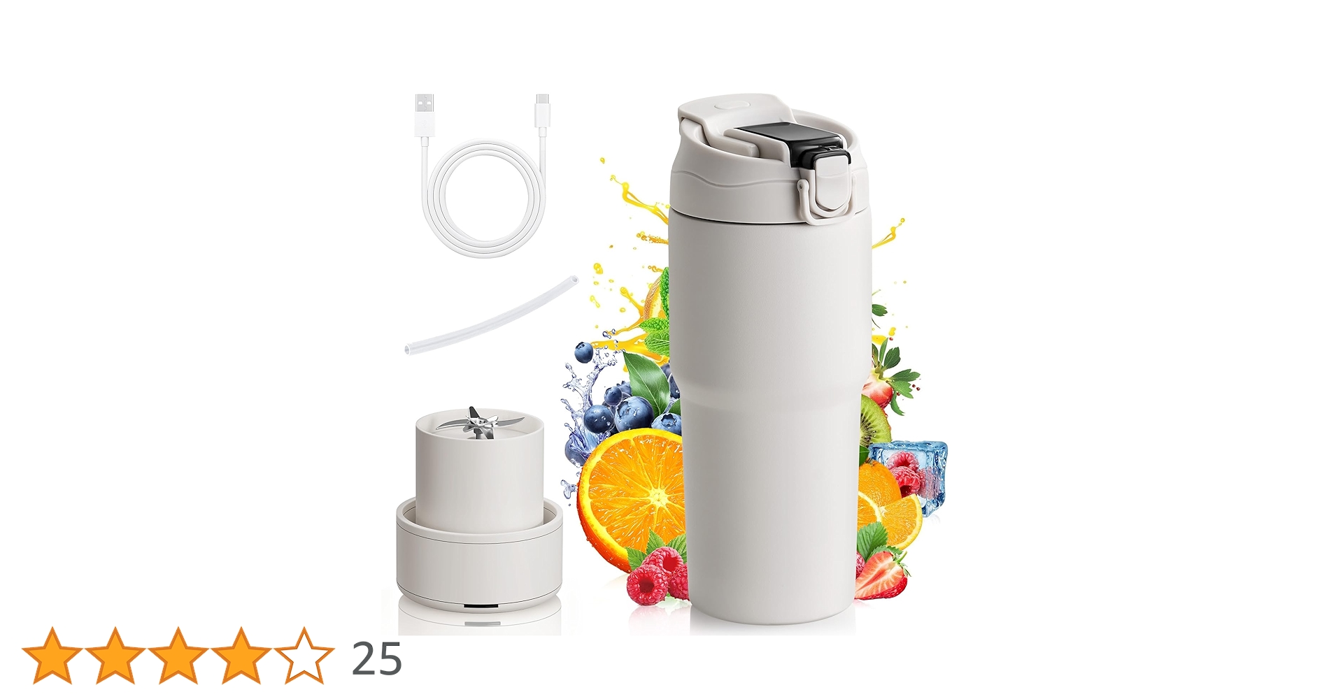 DealsinIND's tweet card. Kawu Portable Blender, 316 Stainless Steel Inner Cordless Personal Blenders Cup, Food Grade, 23Oz...