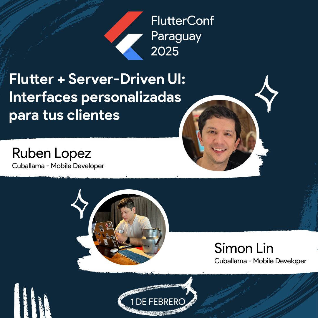 rubenlop88's tweet card. Buenas!  Seguimos sumando speakers geniales para esta flutterConf 🌟 ¡Bienvenidos, Rubén López y Simon L.! 🎉 Talentosos desarrolladores de Cuballama, quienes nos traen un tema fascinante: 🎨 Flutter...