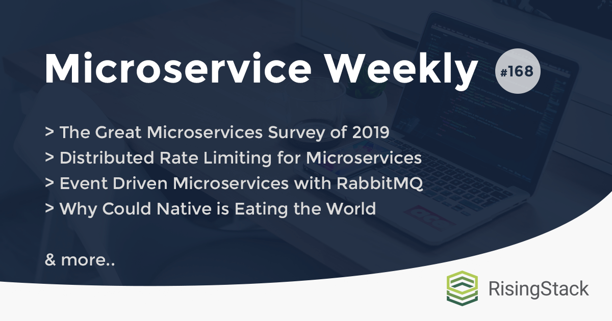 microservices_w's tweet card. A weekly newsletter with the best articles on microservices development. Hand-curated by the microservices consultants of RisingStack.