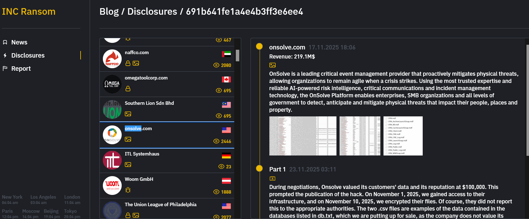 securityaffairs's tweet card. Cyberattack on OnSolve CodeRED disrupted emergency alert services for U.S. state, local, police, and fire agencies.