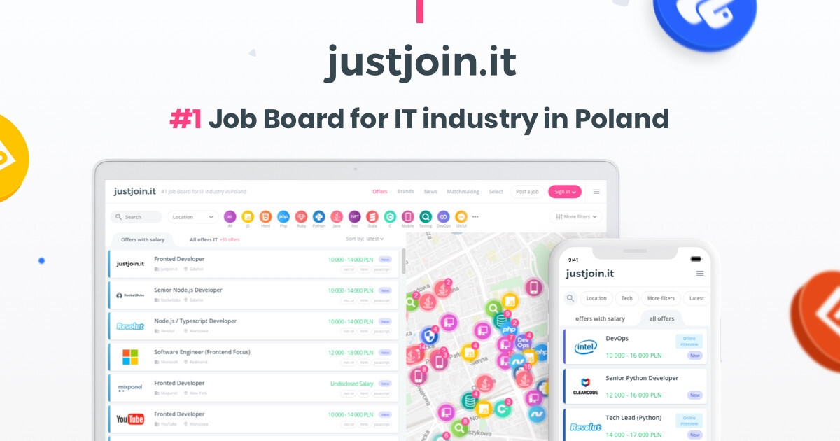 Bitfold's tweet card. The first map of the labor market in the IT sector. We want to simplify the search process to minimum.