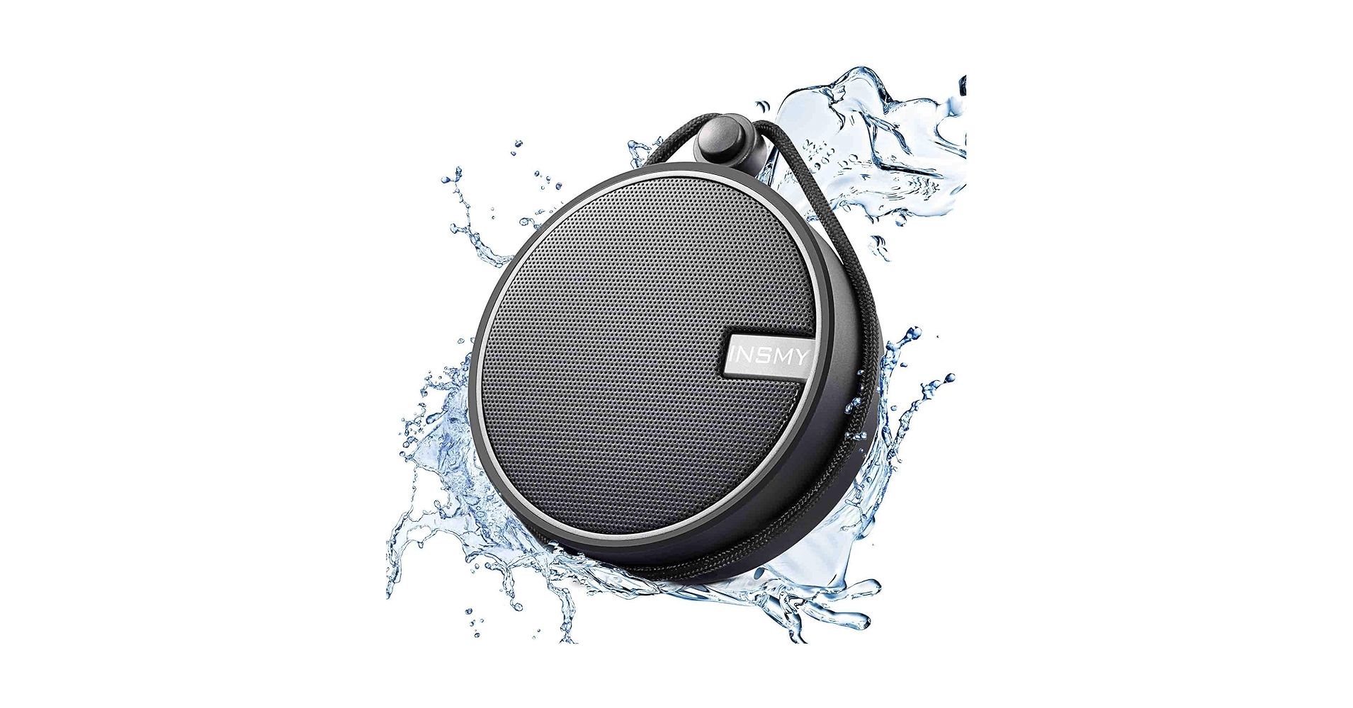 BudgetTechBit's tweet card. INSMY Waterproof Bluetooth Speaker IPX7 Waterproof 5W Loud HD Sound 12H Playtime Ultra Portable Speaker. Thanks to dual opposing passive radiators, it pumps out sound while keeping vibration to a...