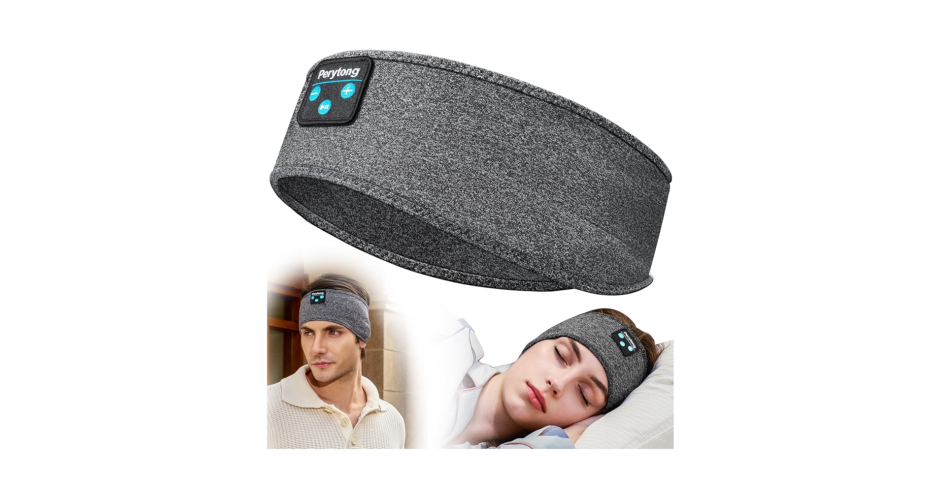 BudgetTechBit's tweet card. Perytong Sleeping Headphones Bluetooth Headband, Soft Sleep Headphones Headbands,Long Time Play Sleeping Headsets with Built in Speakers Perfect for Workout,Running,Yoga,Travel