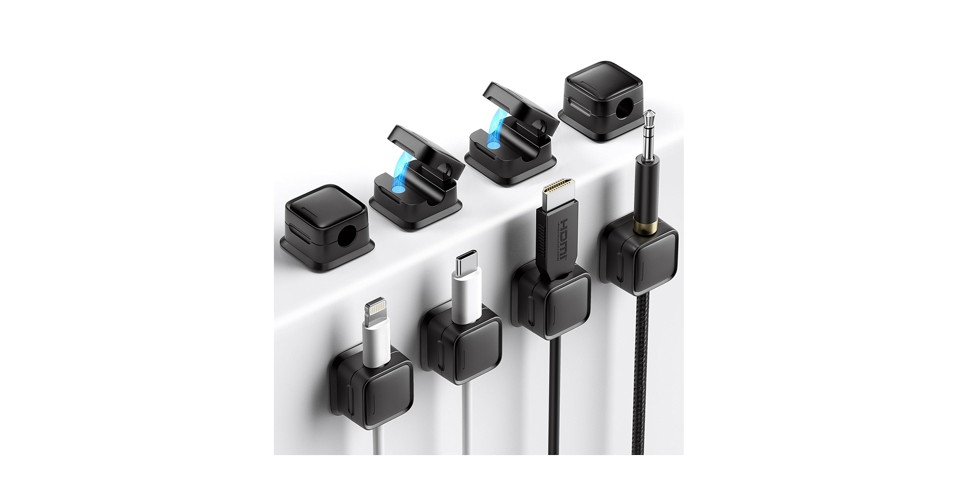 BudgetTechBit's tweet card. Experience a tidy workspace with Magnetic Cable Clips. These ingenious cable organizers not only keep your cables neat but also secure them in place. Enjoy a clean, organized desk with these handy...