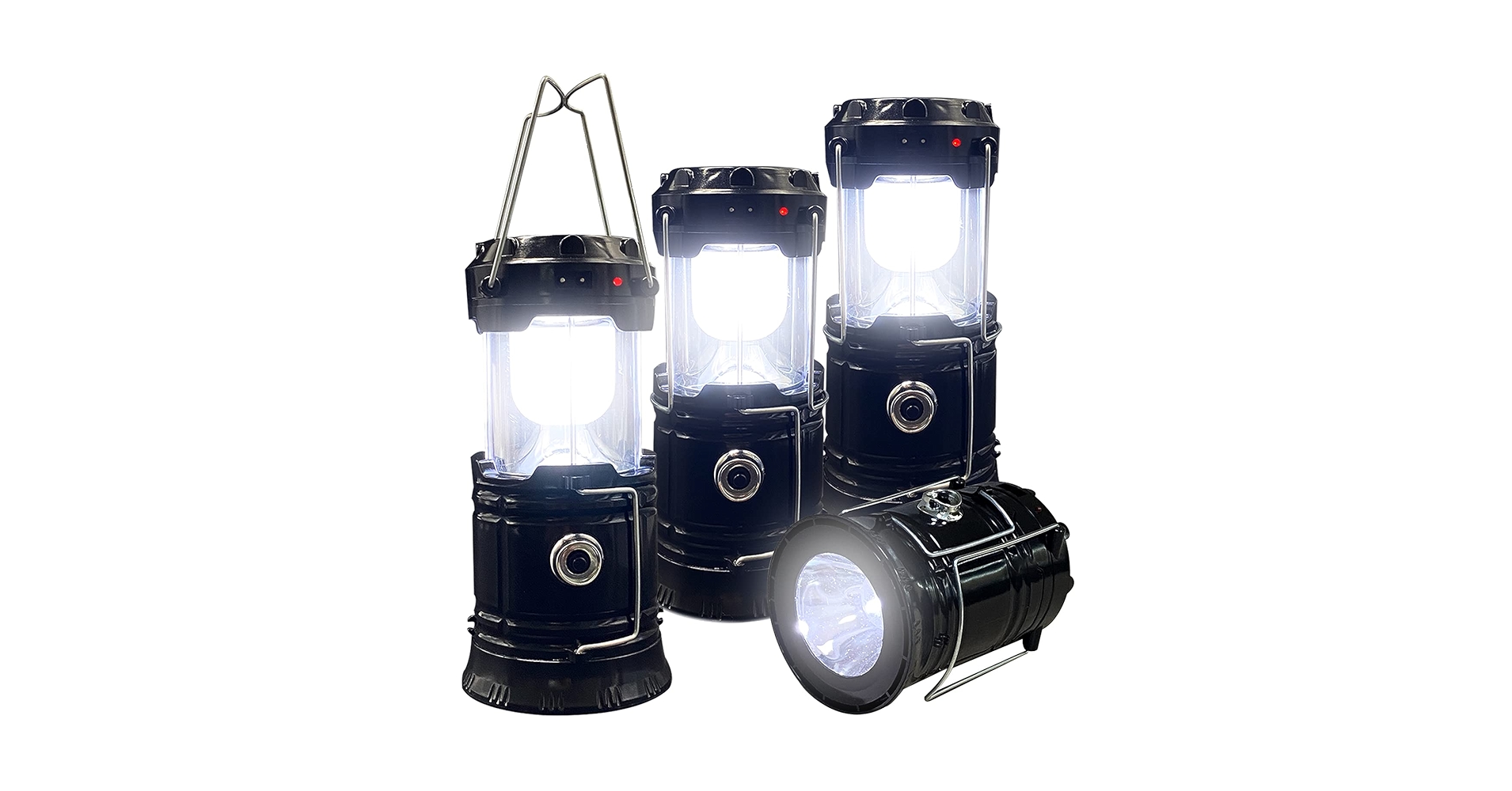 BudgetTechBit's tweet card. Collapsible Portable LED Camping Lantern XTAUTO Lightweight Waterproof Solar USB Rechargeable LED Flashlight Survival Kits for Indoor Outdoor Home Emergency Light Power Outages Hiking Hurricane 4-Pack