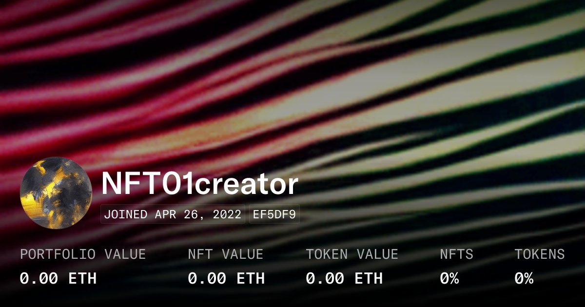 nft01creator's tweet card. Check out NFT01creator's NFTs and tokens on OpenSea, the largest marketplace for crypto collectibles.