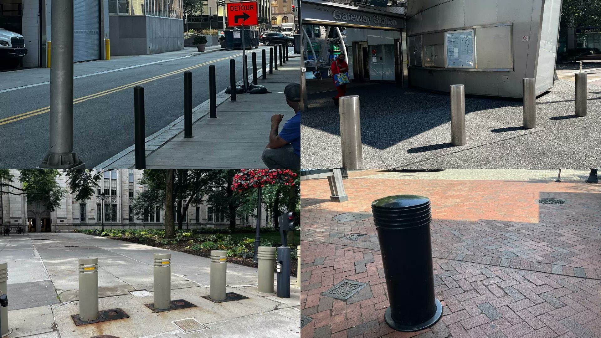 StreetsblogUSA's tweet card. While FlexPosts are more useful than paint, bollards anchored in concrete are a hard "no" to any motor vehicles trying to enter restricted spaces.