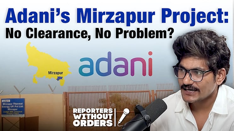 newslaundry's tweet card. Reporters Without Orders Ep 364: Adani’s use of UP forest road, activists ‘targeted’ in 2020 Delhi...