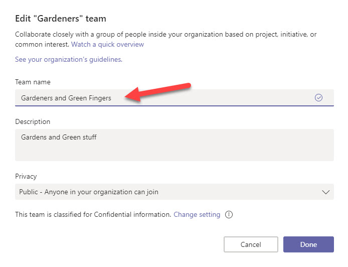 COTechService's tweet card. You can easily rename a team by giving it a new display name, or do the same thing to a channel. But Teams and SharePoint Online have the kind of relationship that's based on tight connections, so...