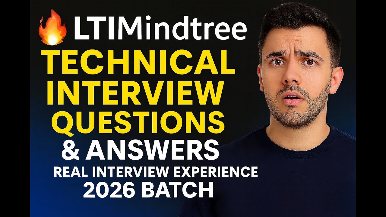SForfreshers's tweet card. LTIMindtree Technical Interview Questions & Answers Real Interview...