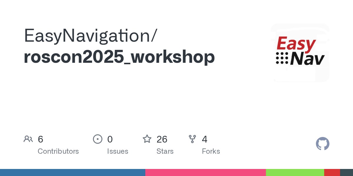 Fmrico's tweet card. Contribute to EasyNavigation/roscon2025_workshop development by creating an account on GitHub.