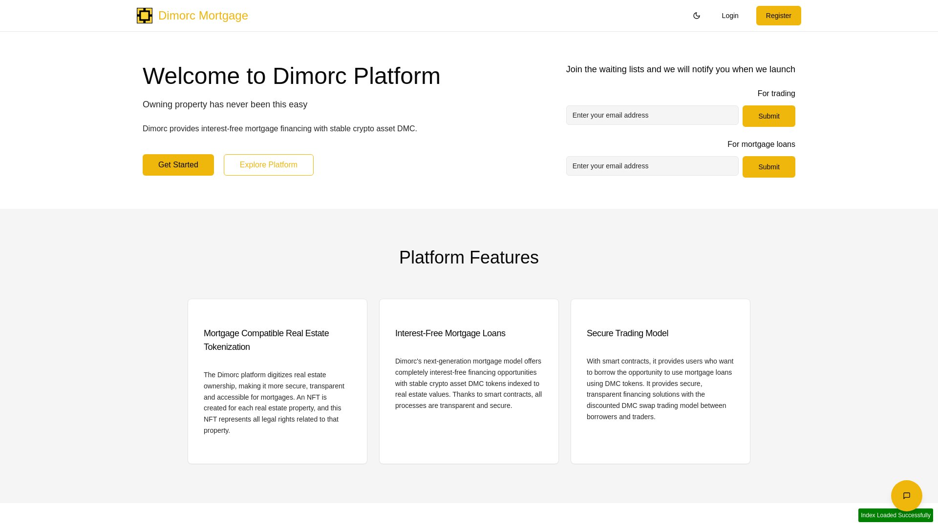 MichaelCohen's tweet card. Dimorc Platform - Blockchain-based interest-free mortgage solutions with smart contract integration