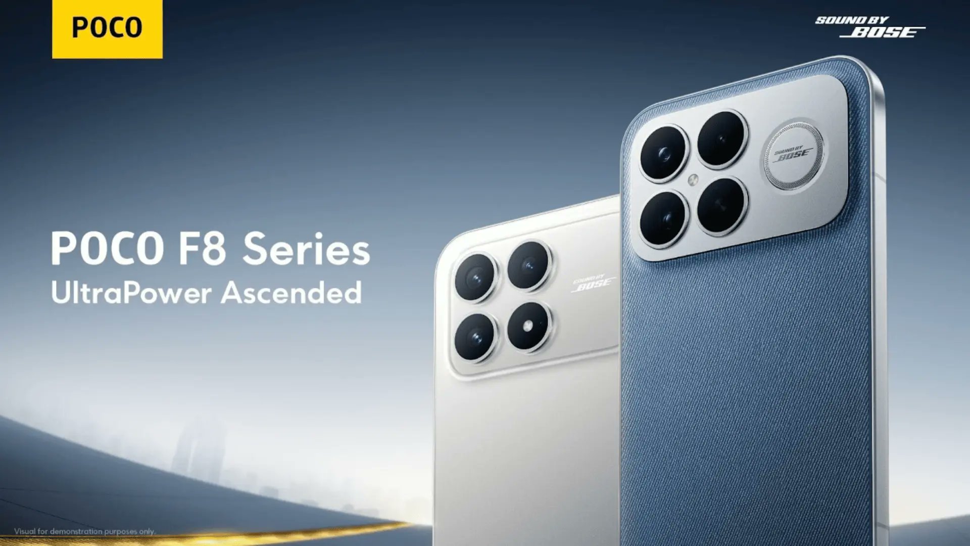 ProAndroid's tweet card. POCO F8 Ultra y F8 Pro llegan a España con Snapdragon 8 Elite, pantallas HyperRGB, baterías enormes y sonido Bose con subwoofer trasero en el Ultra.