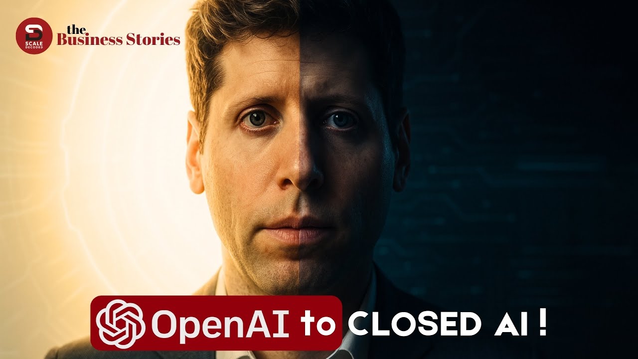 ScaleDecoded's tweet card. How OpenAI Became Closed AI | Business Stories