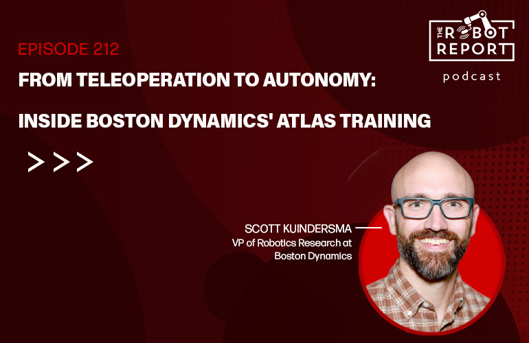 iotguide's tweet card. Boston Dynamics reveals how AI and teleoperation are teaching the Atlas humanoid robot complex manipulation skills.