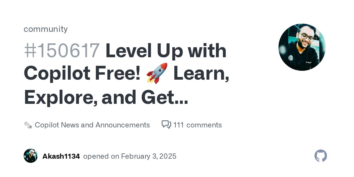 github's tweet card. Hey Copilot Explorers! 👋 Get ready! Something exciting is coming your way starting February 10! – an immersive journey that’s packed learning resources and the chance to earn GitHub Copilot certif...