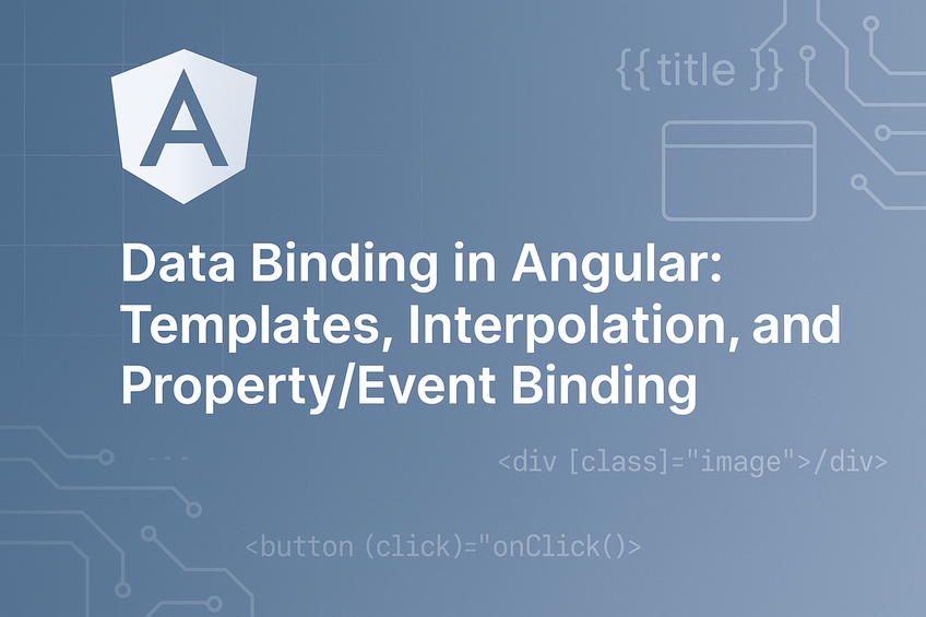 LunatechLabs's tweet card. Data Binding in Angular: Templates, Interpolation, and Property/Event Binding