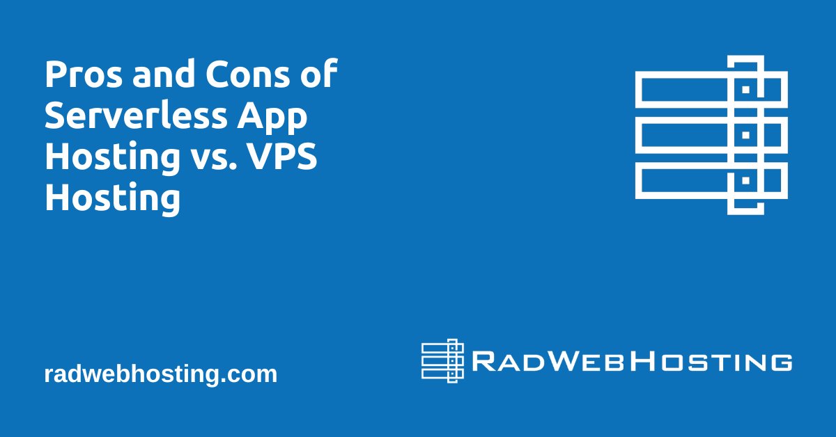 r_dvps's tweet card. This article discusses the pros and cons of serverless app hosting vs VPS hosting.
