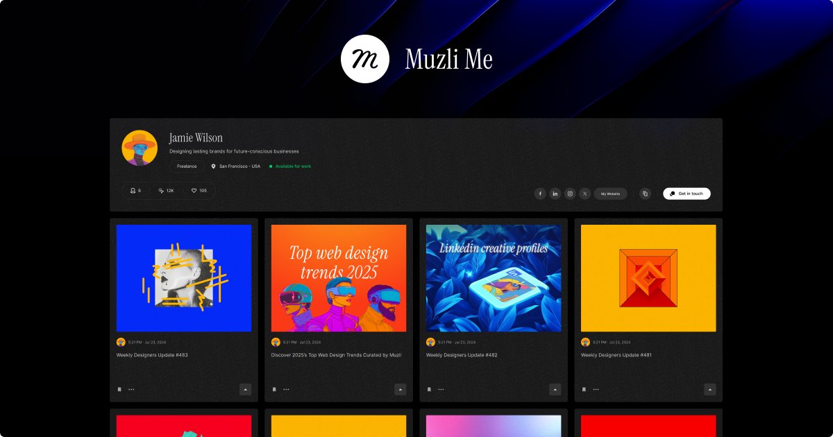 eyal_zuri's tweet card. Showcase your creative identity, portfolio, and professional presence. Get discovered by hundreds of thousands of designers on Muzli every day.