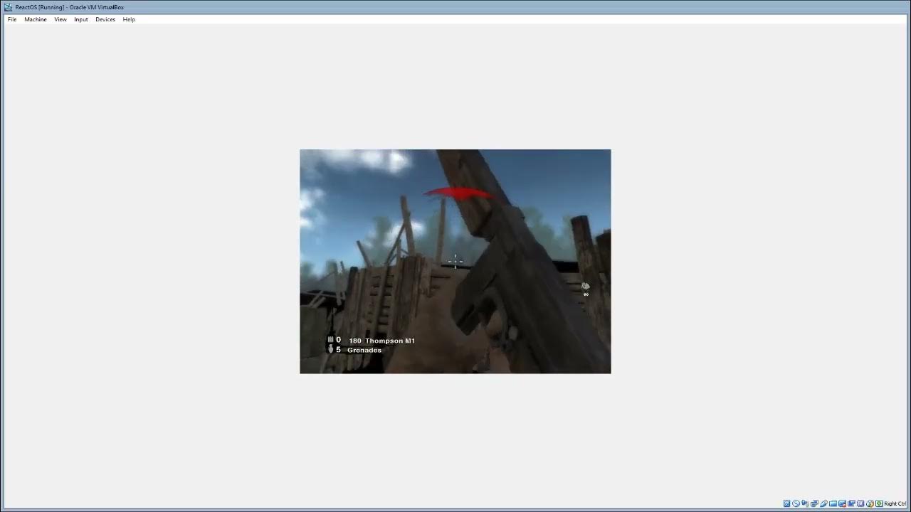 reactos's tweet card. ReactOS running The History Channel: Battle for the Pacific