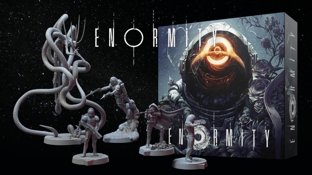 hackareatech's tweet card. A dungeon crawler board game for 1-4 players offering modular campaigns and epic boss battles in an infinitely replayable sci-fi world.