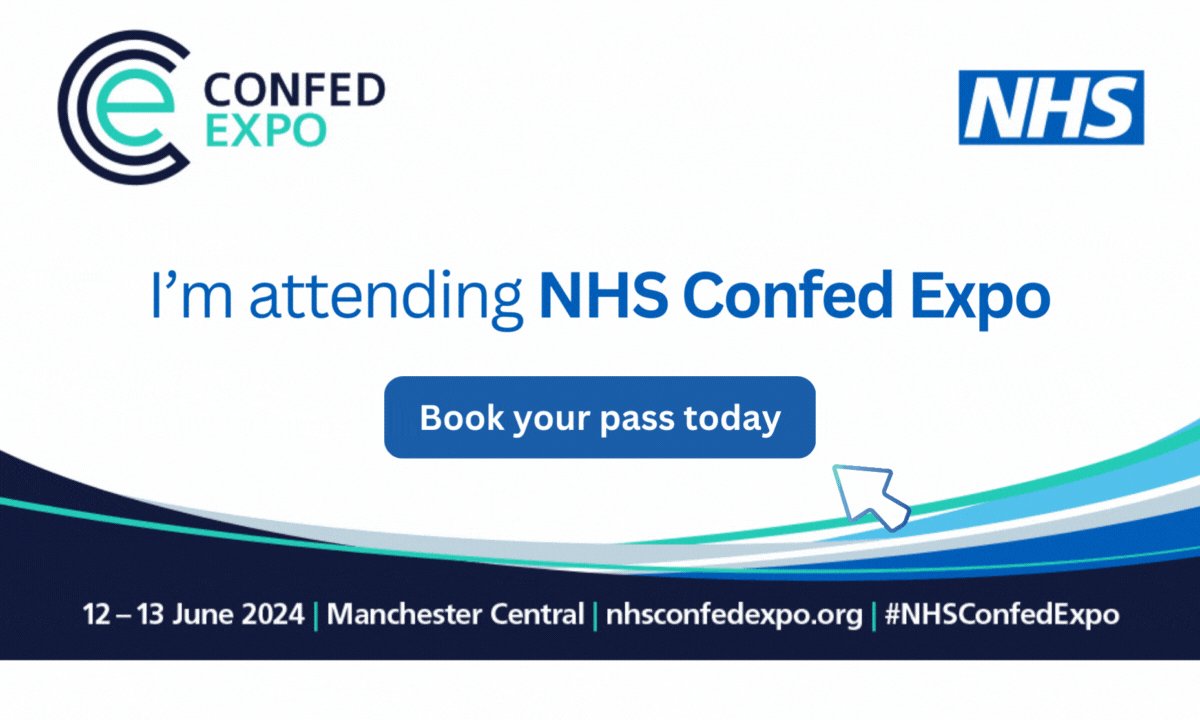 Probrapp's tweet card. NHS ConfedExpo aims to share learning and best practice, encourage innovation, and provide valuable networking opportunities.