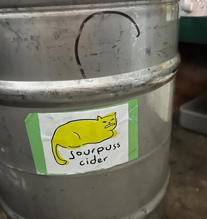 spitorswallow's tweet card. Sourpuss Organic Apple Cider can be enjoyed on tap at Bodega on Wale Street and Ganesh in Observatory in Cape Town.