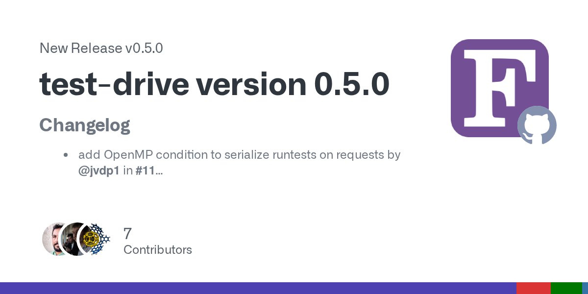fortranlang's tweet card. Changelog add OpenMP condition to serialize runtests on requests by @jvdp1 in #11 Avoid runtime checks by @awvwgk in #16 Fix compilation with Intel Fortran by @awvwgk in #17 Fix fetch method causi...