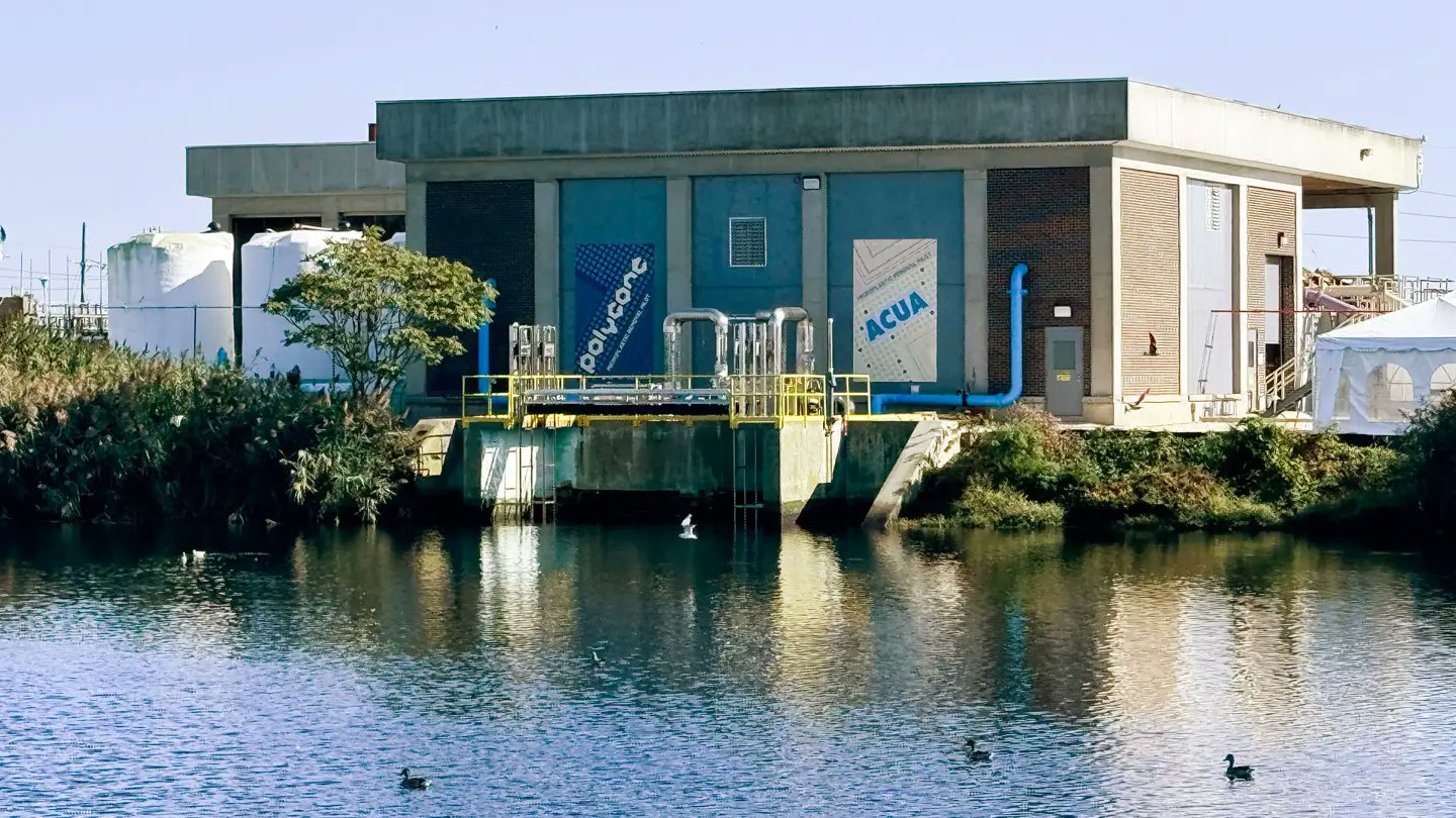 NJWaterways's tweet card. By adding new filters at water treatment plants, PolyGone is removing microplastics from the water system—and then recycling them.