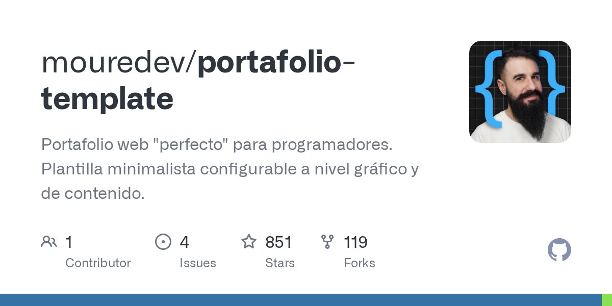 MoureDev's tweet card. Portafolio web "perfecto" para programadores. Plantilla minimalista configurable a nivel gráfico y de contenido. - mouredev/portafolio-template