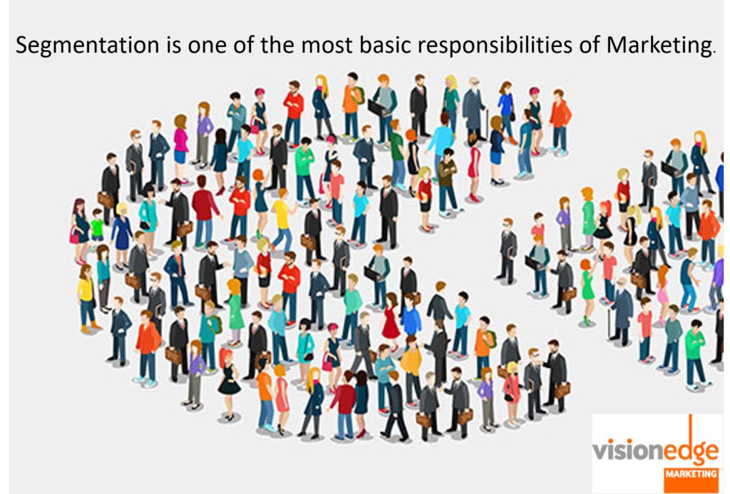VisionEdgeMktg's tweet card. Growth depends on effective market segmentation. Complete two fundamental steps before you can decide which market segments to pursue.