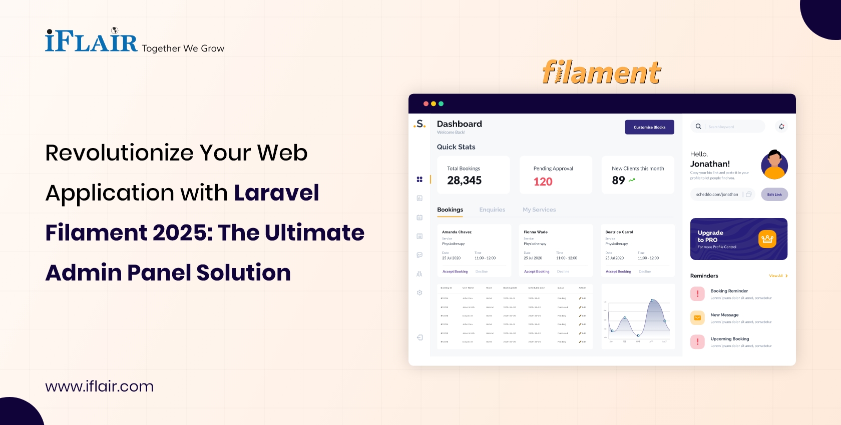iFlairWebTech's tweet card. Boost your Laravel app with Filament 2025! Learn how to install, customize, and optimize the best admin panel for Laravel 11.