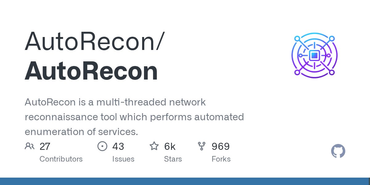 hetmehtaa's tweet card. AutoRecon is a multi-threaded network reconnaissance tool which performs automated enumeration of services. - AutoRecon/AutoRecon