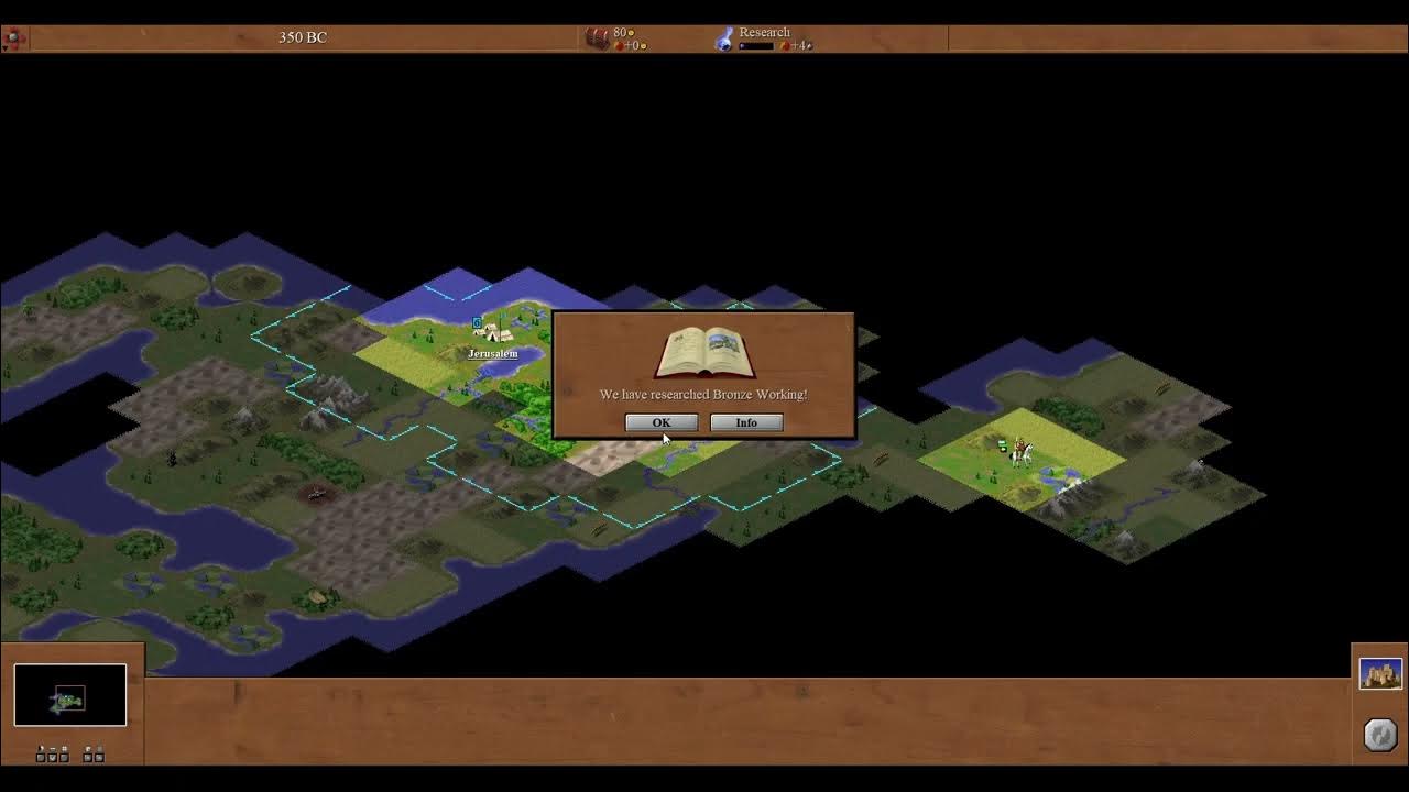 HRGL89's tweet card. C-evo mod: XIMPANCE 5 TRIBES PACK (Sacred Empire gameplay)