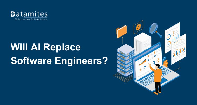 DataMites's tweet card. Curious whether AI will replace software engineers? Get a clear, research-backed explanation of how AI affects coding, where it helps, where it struggles, and what the future of development really...
