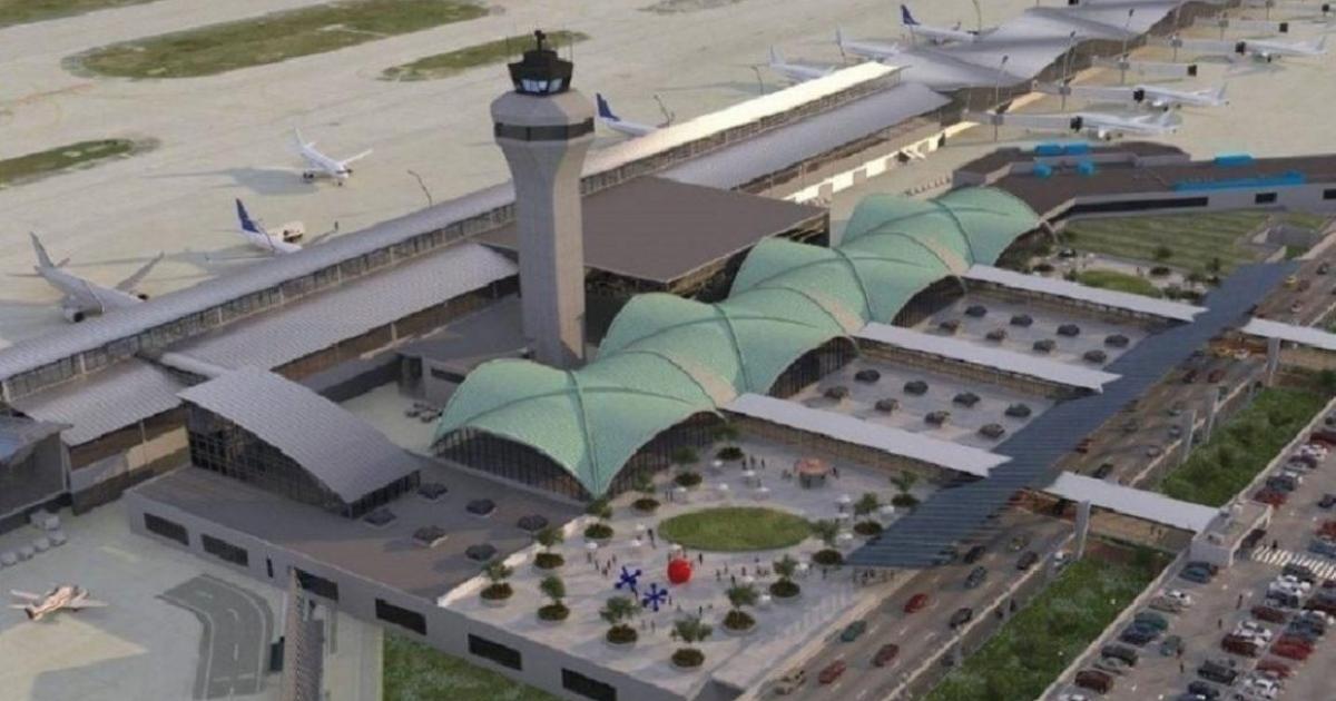 GreaterSTLinc's tweet card. Airport Transformation Takes Big Step Forward