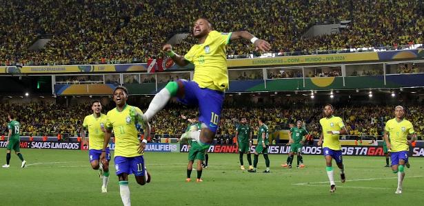 BlogdoJuca's tweet card. O Mangueirão viu o 5 a 1 que o Engenhão esperava nas eliminatórias de 2010Júlio César; Maicon, Lúcio, Luisão e Juan; Lucas (Júlio Baptista), Josué e Diego (Elano); Robinho, Luís Fabiano e Ronaldinho...