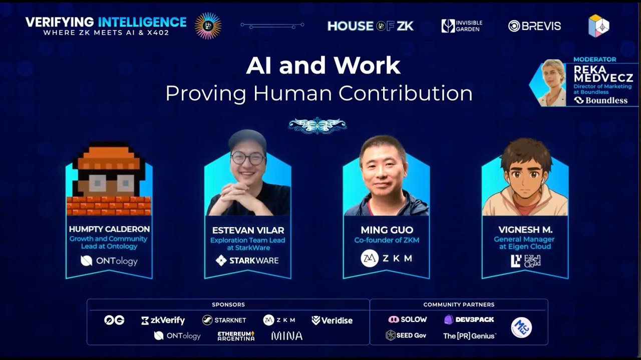HouseofZK's tweet card. AI and Work - Proving Human Contribution