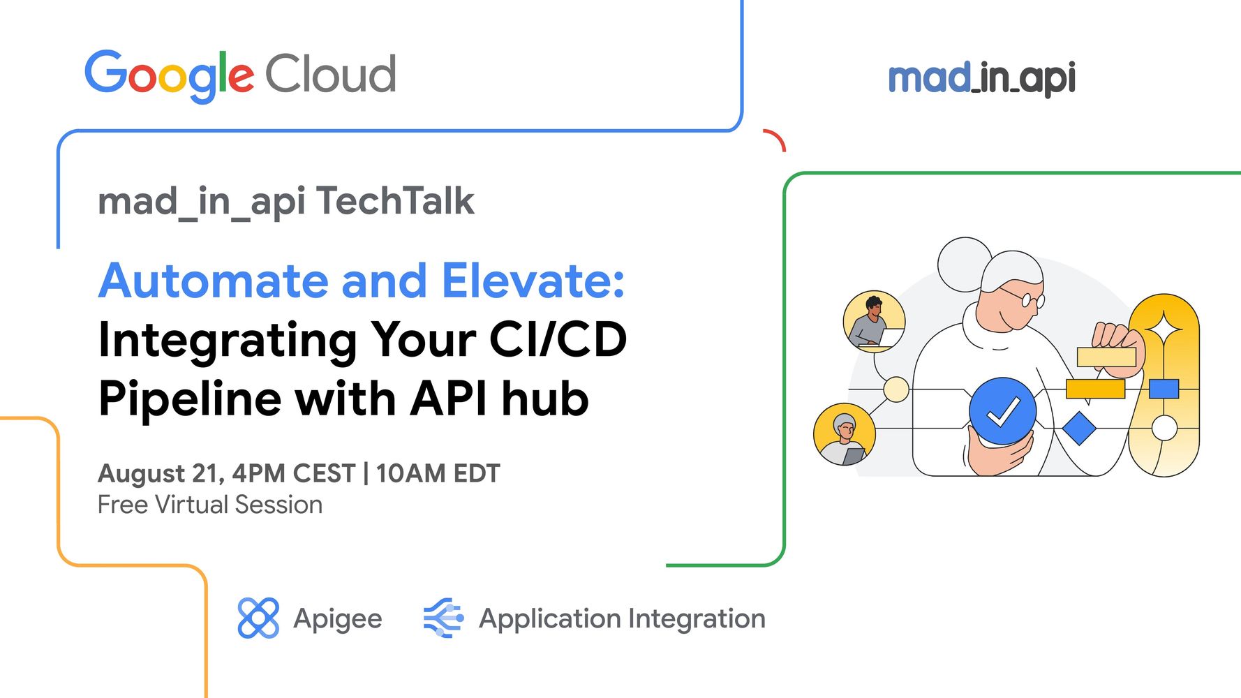 googlesre's tweet card. Ready to supercharge your API development workflow? This session reveals how to build powerful CI/CD integrations with API hub. We'll walk you through the process, from creating custom plugins to...