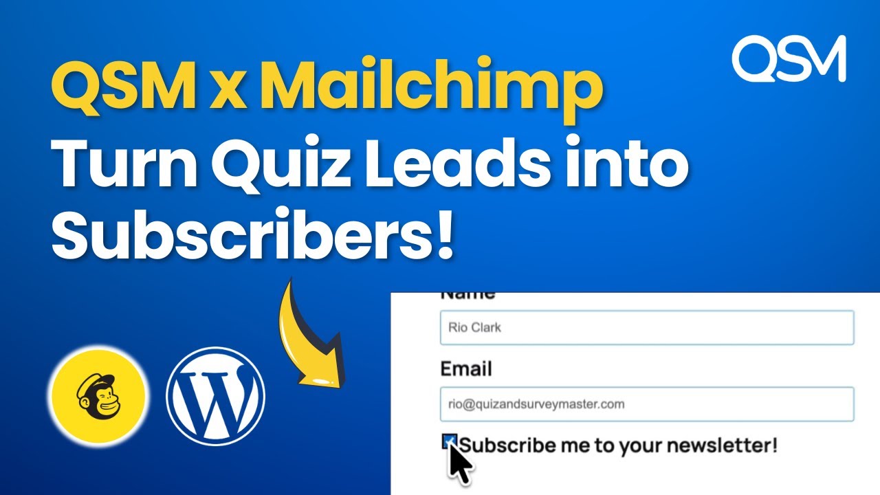 quizsurveywp's tweet card. How to Connect Quiz and Survey Master with Mailchimp | Automate Your...