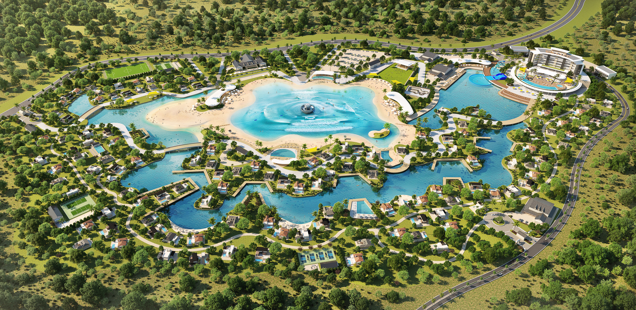 Surf_Lakes's tweet card. As the evolution of surf park development matures, a bigger footprint is exactly what developers should seek for surf anchored developments