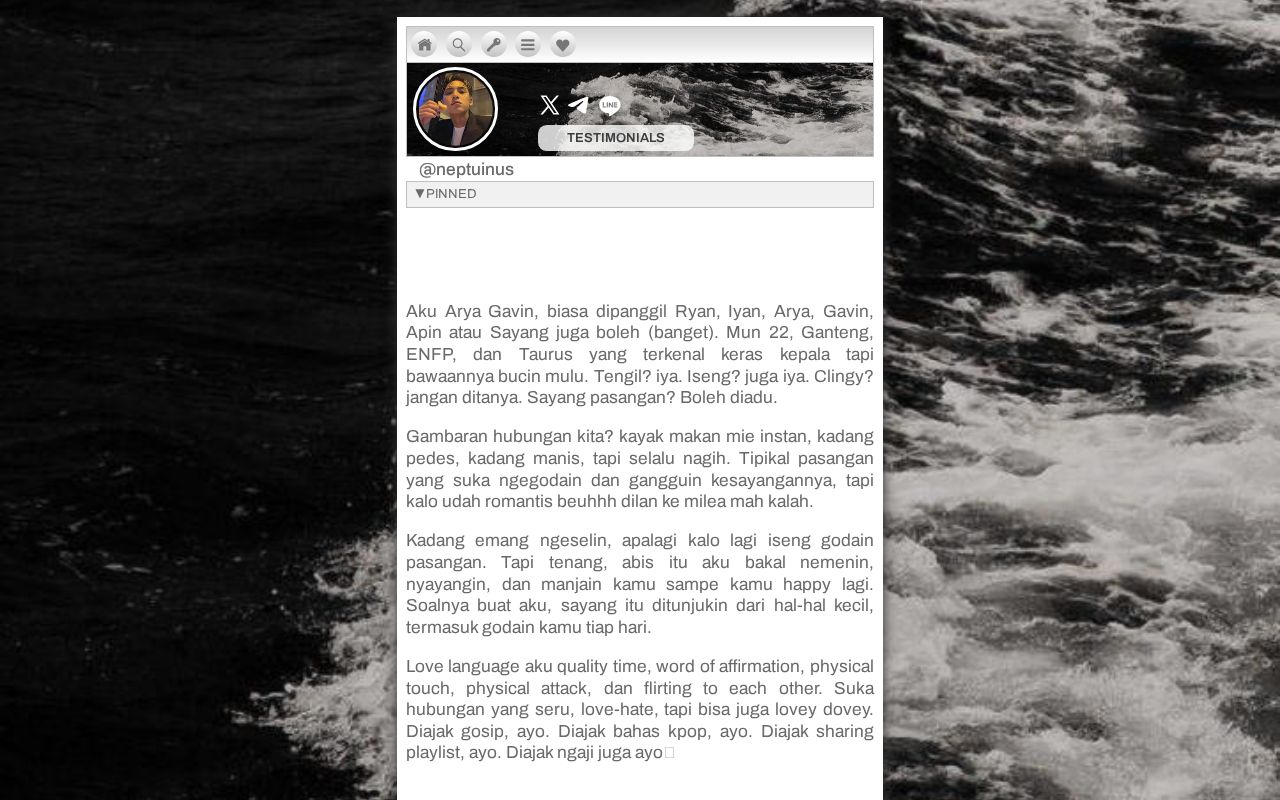 neptuinus's tweet card. Profile