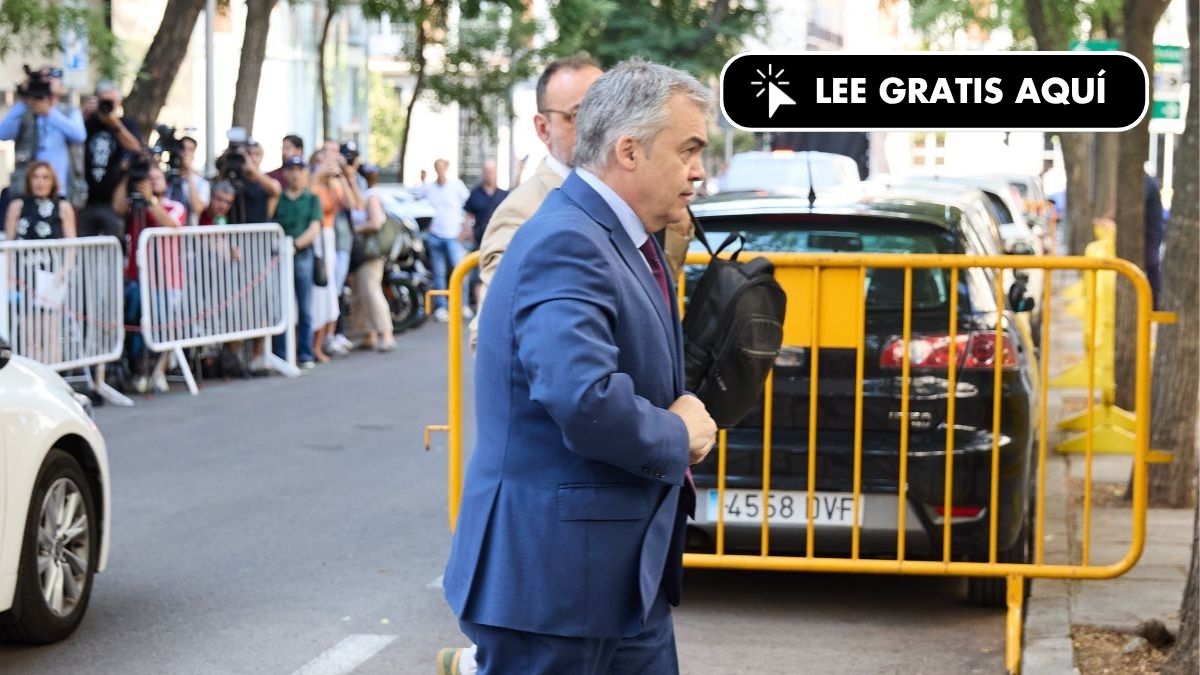 TheObjective_es's tweet card. Santos Cerdán ha revelado este lunes ante el juez del Tribunal Supremo que la mediación de Joseba Antxón Alonso, su socio en Servinabar, fue clave para