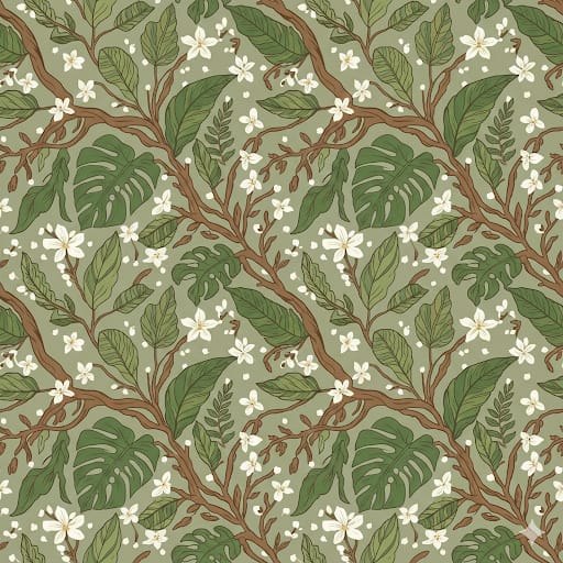 AkangaTsindoli's tweet card. Product TitleGreen Botanical Seamless Pattern | High-Resolution Commercial Use Digital Fabric & Wallpaper Design1. The Hook and DescriptionWelcome this beautiful, lush botanical seamless pattern into...