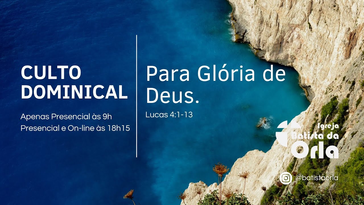 DatiegeS's tweet card. Culto 08/06/2025 - Para a Glória de Deus - Igreja Batista da Orla