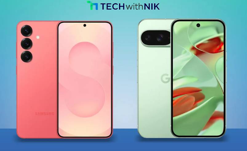 TechwithNik's tweet card. Pixel 9 and Galaxy S25 are set to dominate 2025, but which is better? We compare specs, features, and performance to help you decide. Read more on TechwithNik!